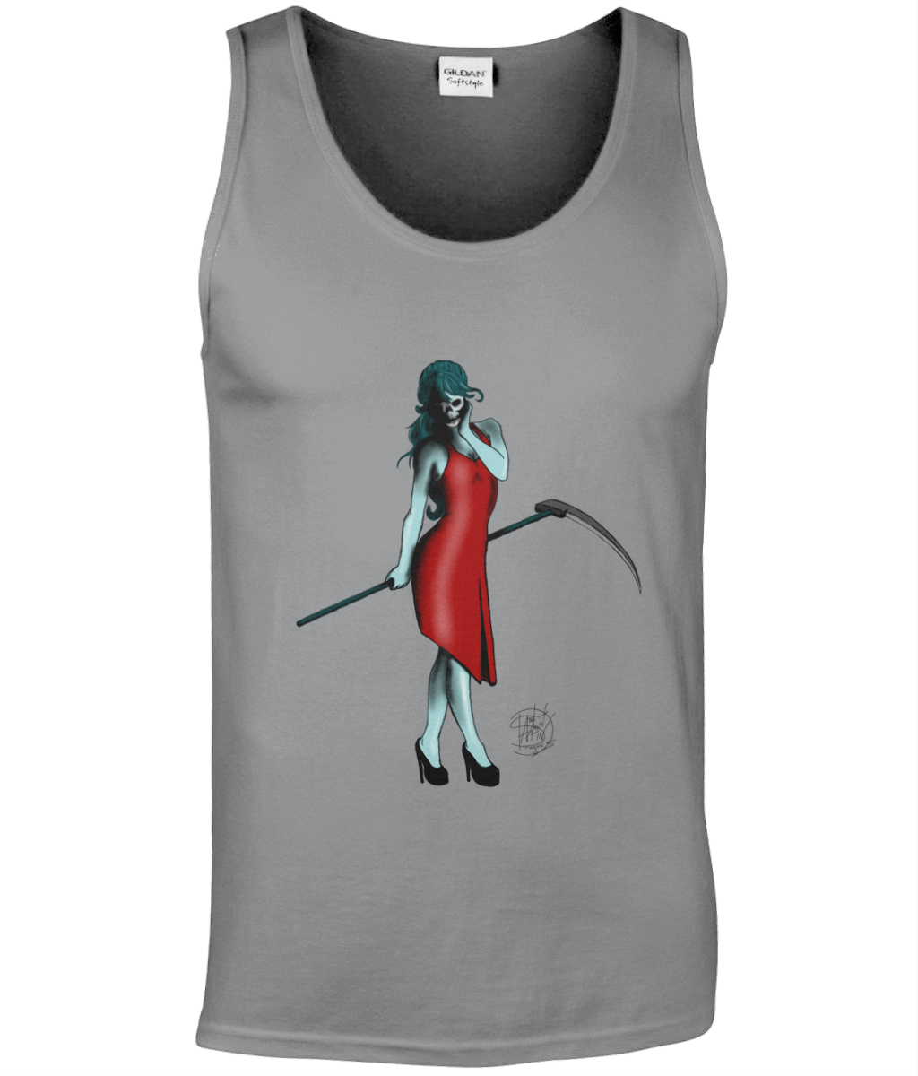 Gildan GD012 Softstyle Adult Tank Top Lady Death Red