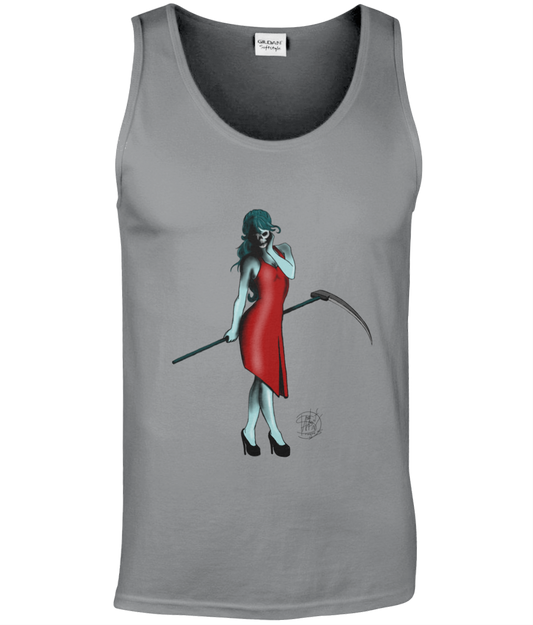 Gildan GD012 Softstyle Adult Tank Top Lady Death Red