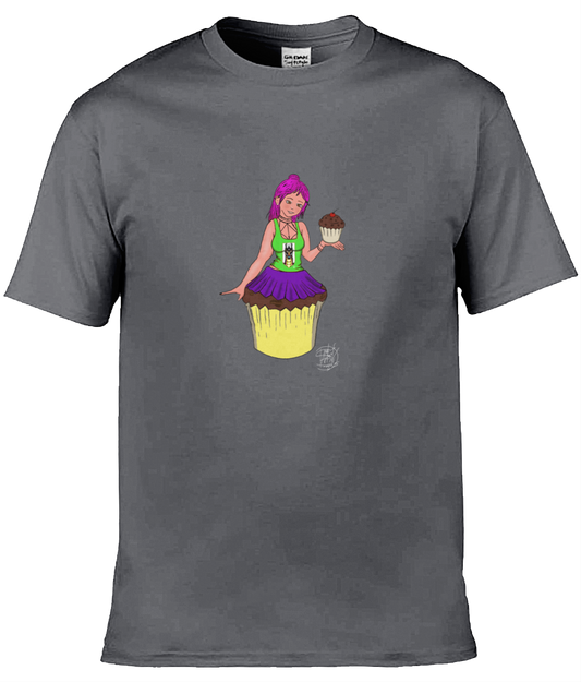 Gildan GD001 Softstyle Adult Ringspun T-Shirt Cupcake Girl 1