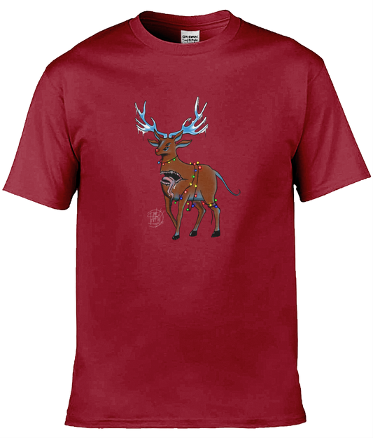 Gildan GD001 Softstyle Adult Ringspun T-Shirt Christmas Reindeer