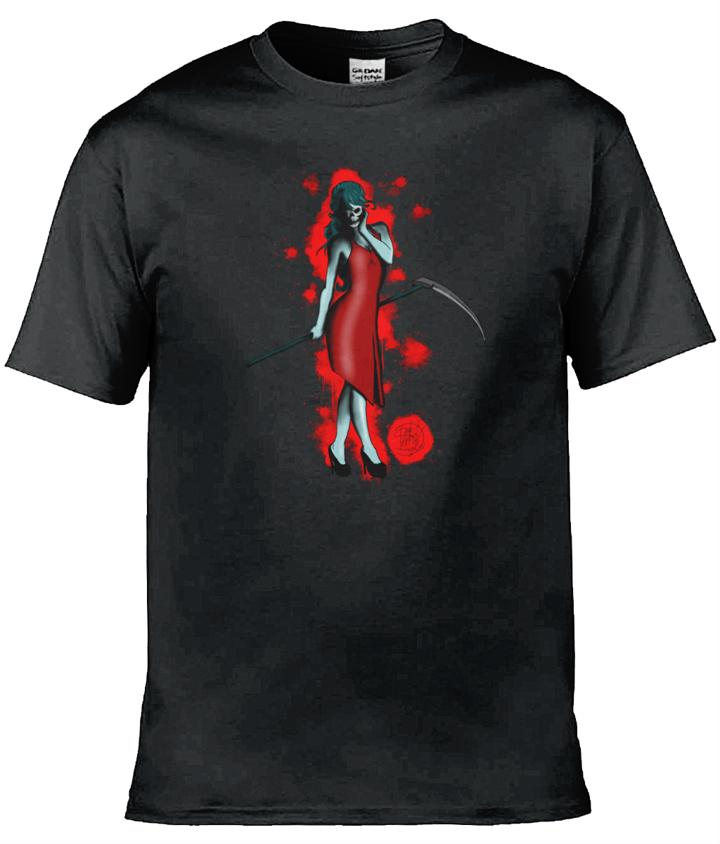 Gildan GD001 Softstyle Adult Ringspun T-Shirt Lady Death Red Blood