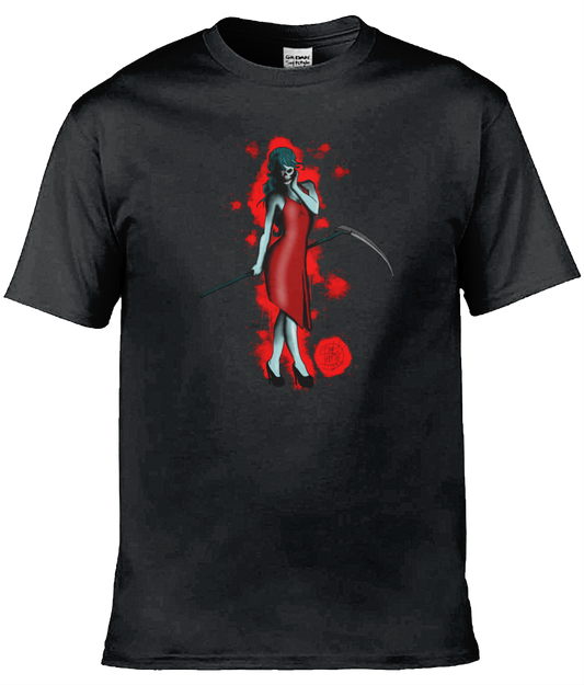 Gildan GD001 Softstyle Adult Ringspun T-Shirt Lady Death Red Blood