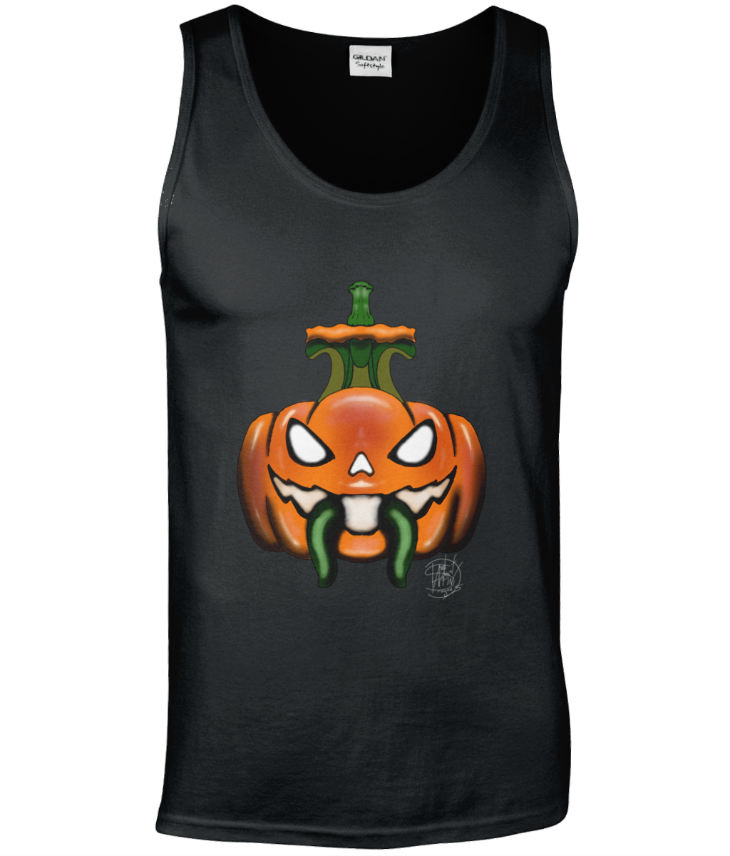 Gildan GD012 Softstyle Adult Tank Top Halloween Pumpkin 3