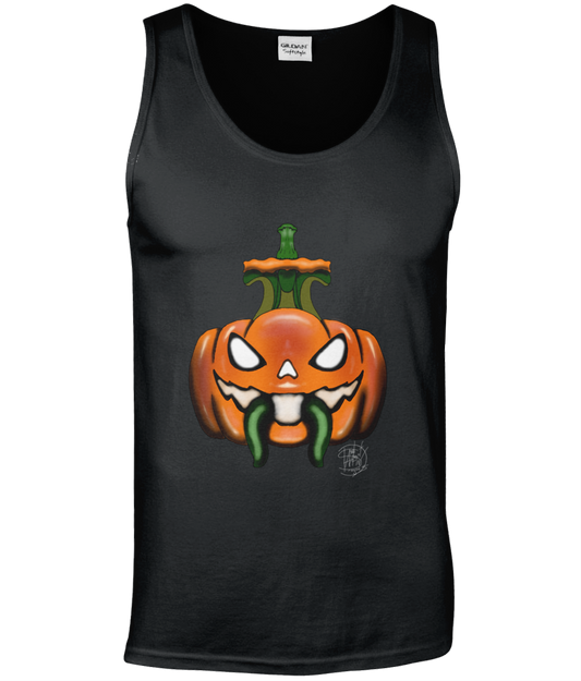 Gildan GD012 Softstyle Adult Tank Top Halloween Pumpkin 3