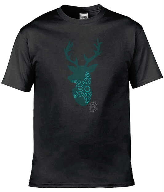 Gildan GD001 Softstyle Adult Ringspun T-Shirt Christmas Reindeer Snowflake