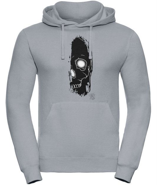 Uneek UC509 Hoodie Brush Skull Black Logo