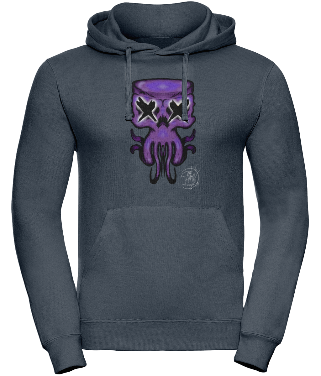 Uneek UC509 Hoodie Purple Octo Skull