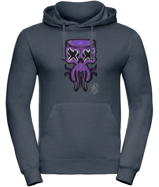 Uneek UC509 Hoodie Purple Octo Skull