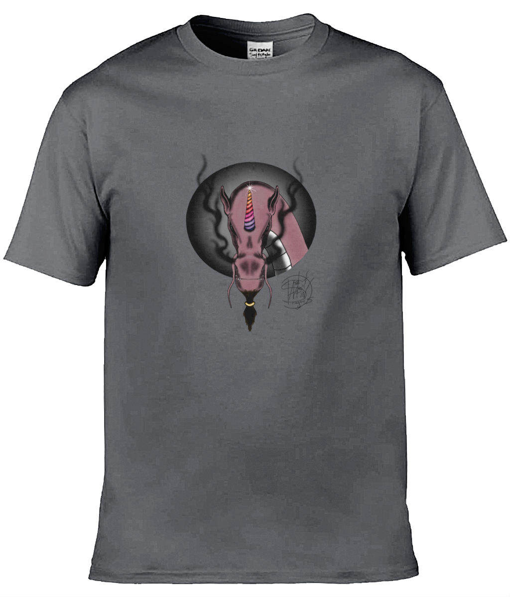 Gildan GD001 Softstyle Adult Ringspun T-Shirt Sparkles The Unicorn Dragon