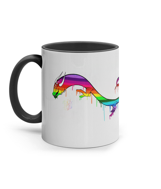 11oz Coloured Inner & Handle Mug Pride Dragon Pride Dragon
