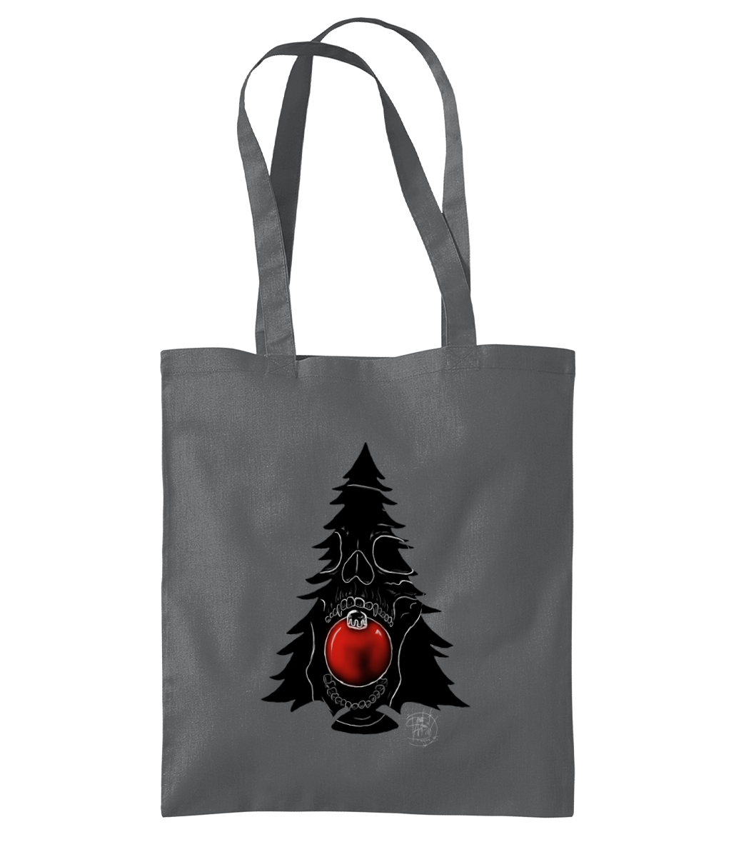 Westford Mill WM261 Organic Premium Cotton Tote Christmas Skull