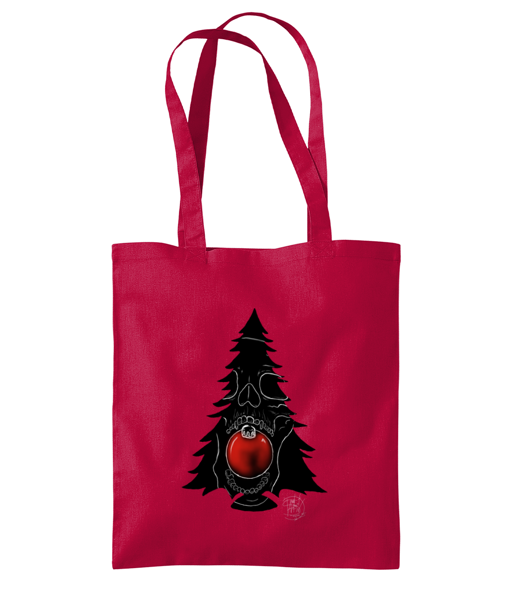 Westford Mill WM261 Organic Premium Cotton Tote Christmas Skull