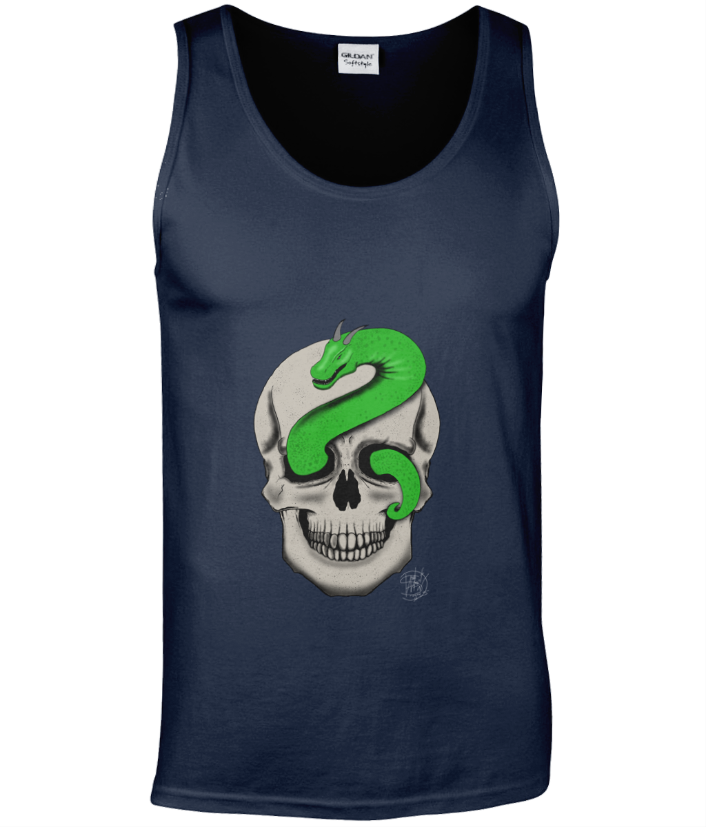 Gildan GD012 Softstyle Adult Tank Top Serpent Skull