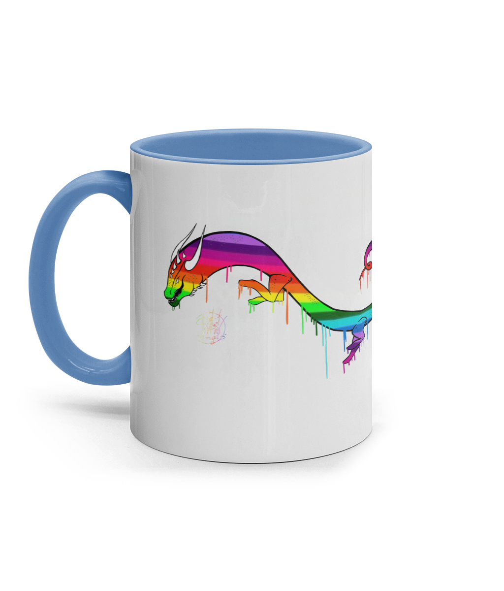 11oz Coloured Inner & Handle Mug Pride Dragon Pride Dragon