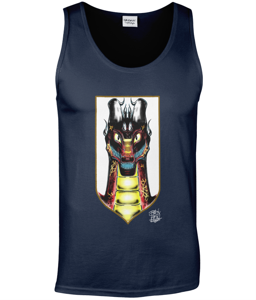 Gildan GD012 Softstyle Adult Tank Top Dragon Smile