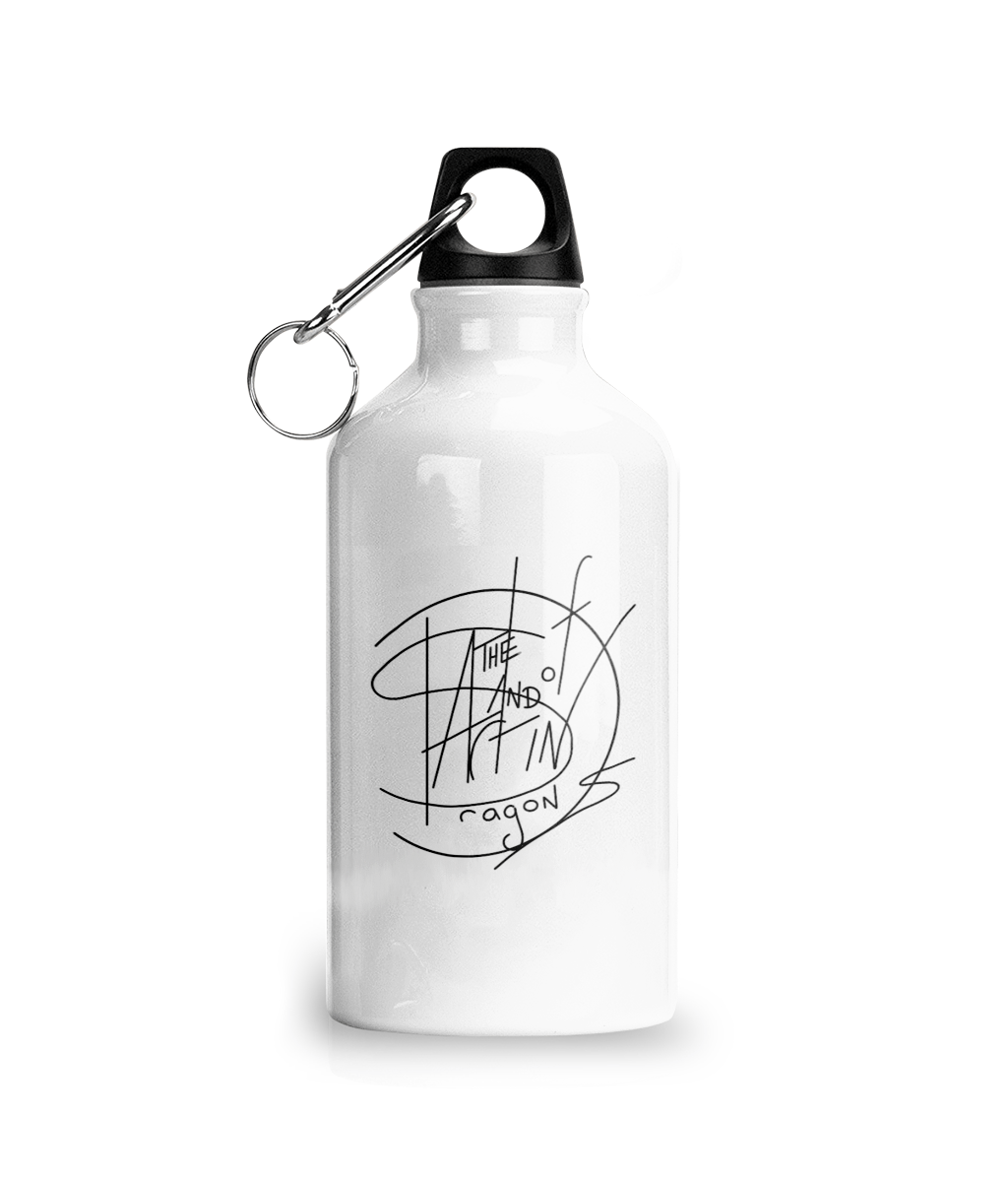 Aluminium Water Bottle Logo Black (1)