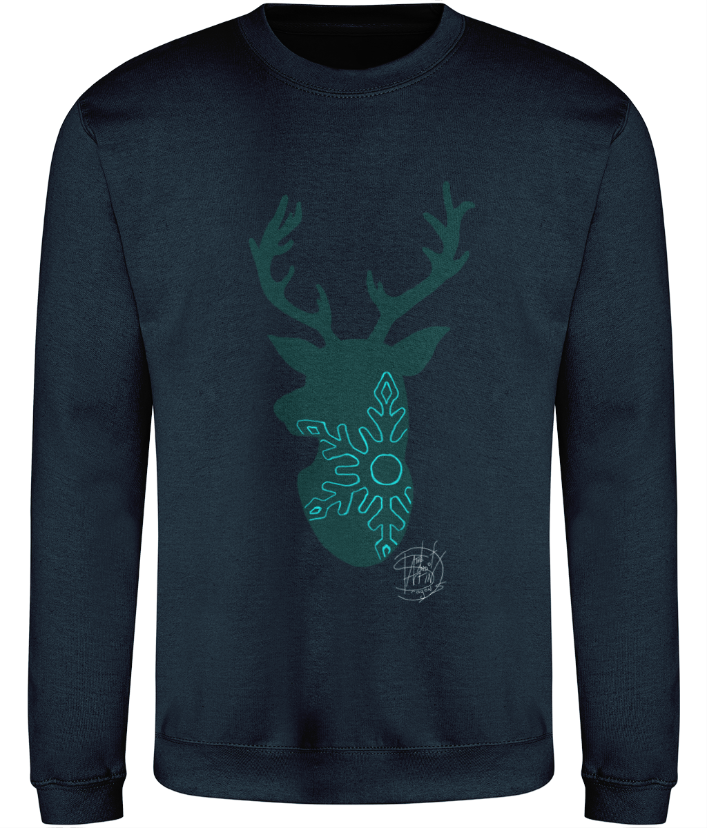 AWDis JH030 Sweatshirt Christmas Reindeer Snowflake