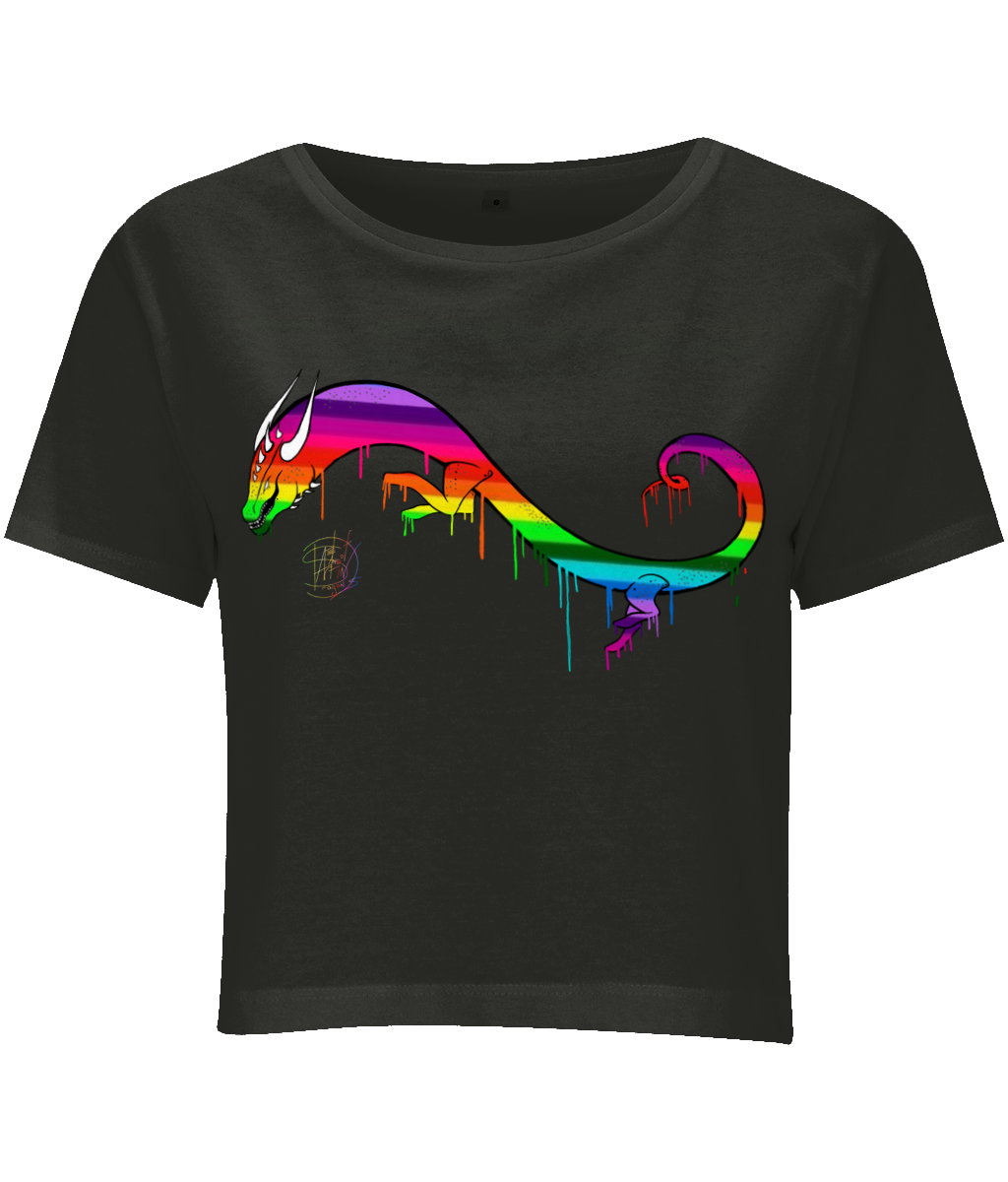 BYB BY042 Ladies Cropped Tee Pride Dragon