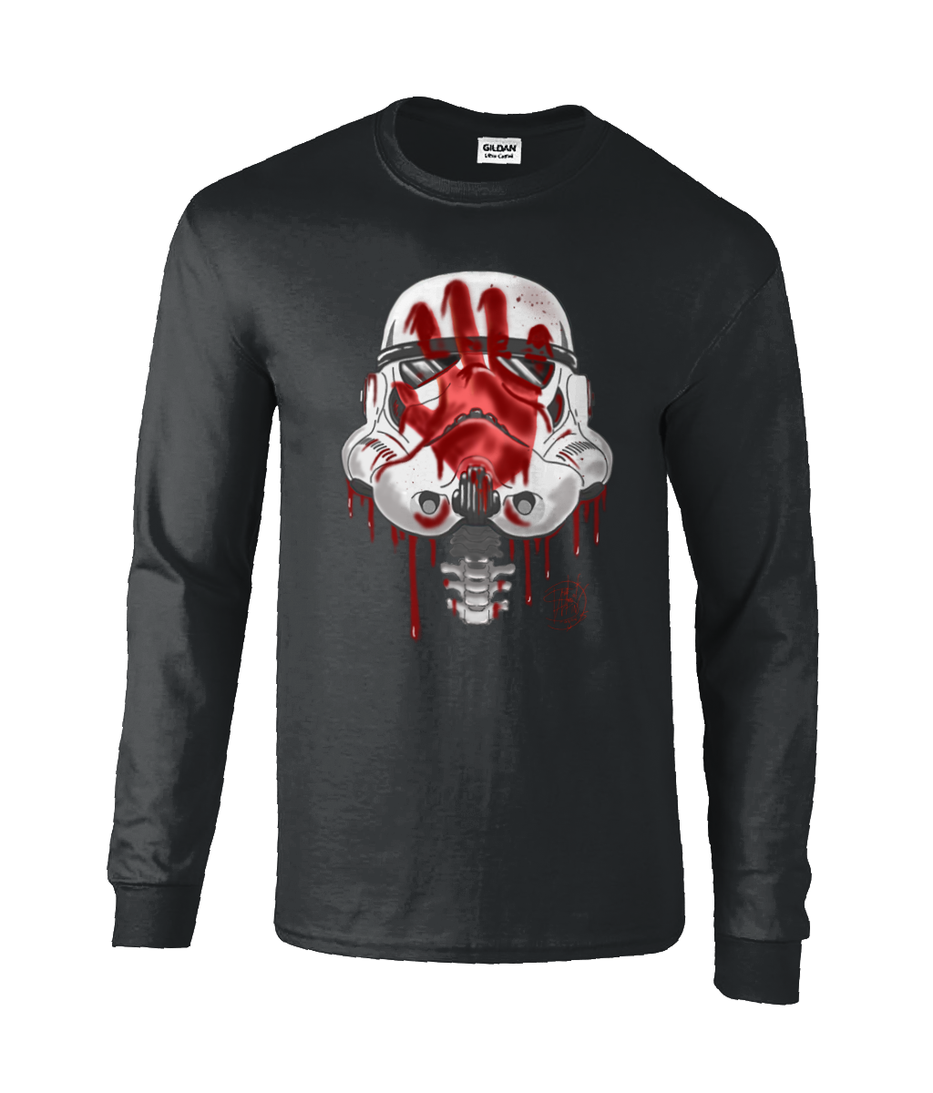 Gildan GD014 Ultra Cotton Adult Long Sleeve T-Shirt Dead Trooper Neck