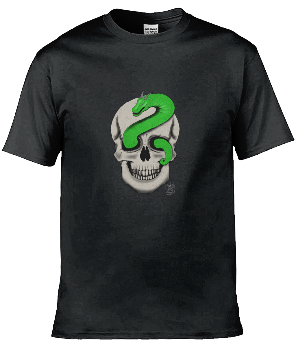 Gildan GD001 Softstyle Adult Ringspun T-Shirt Serpent Skull