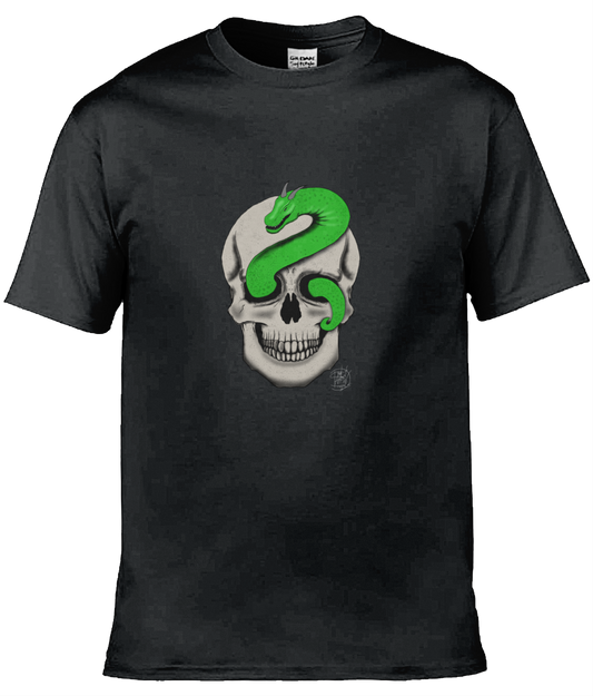 Gildan GD001 Softstyle Adult Ringspun T-Shirt Serpent Skull