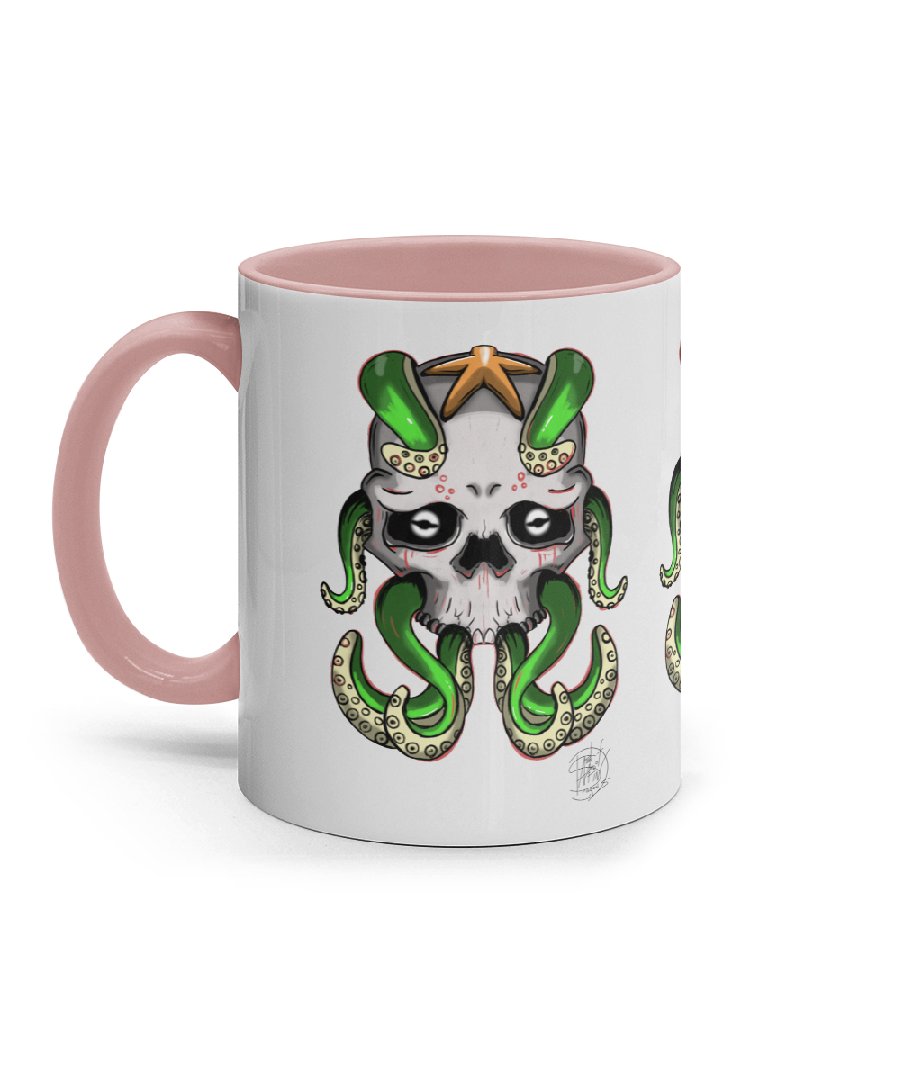 11oz Coloured Inner & Handle Mug Octo Octo Octo