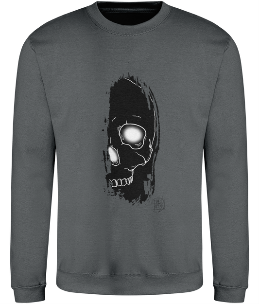 AWDis JH030 Sweatshirt Brush Skull Black Logo