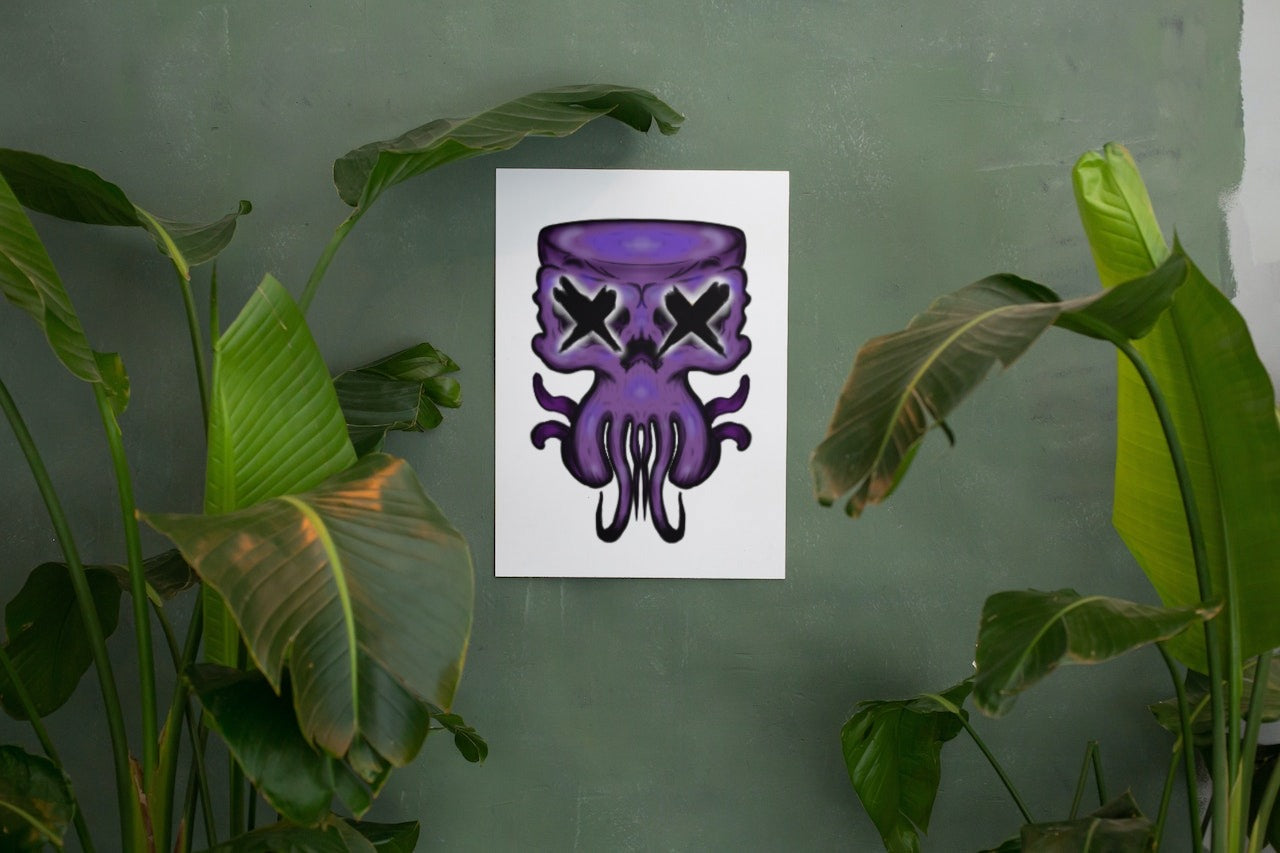 Digital Download Purple Octo Skull