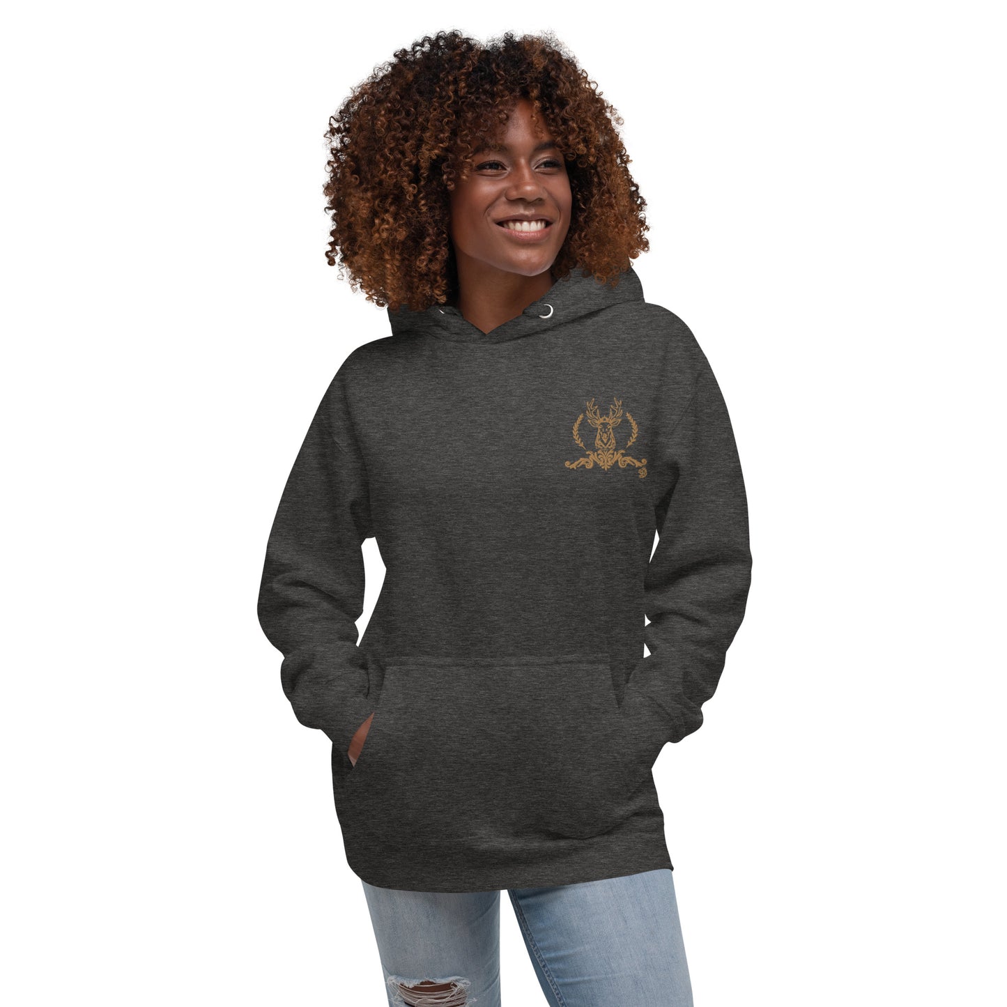 Unisex Hoodie Christmas Golden Reindeer