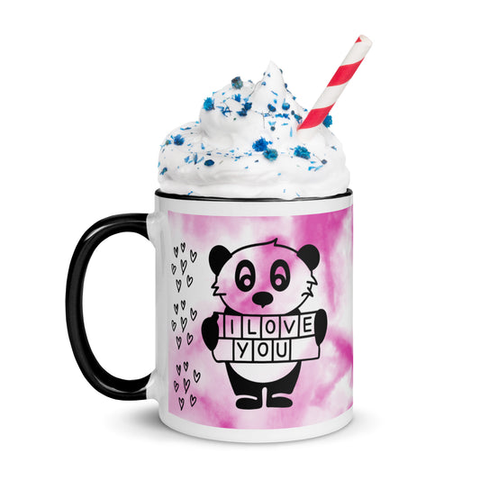 Mug with Color Inside Panda Love