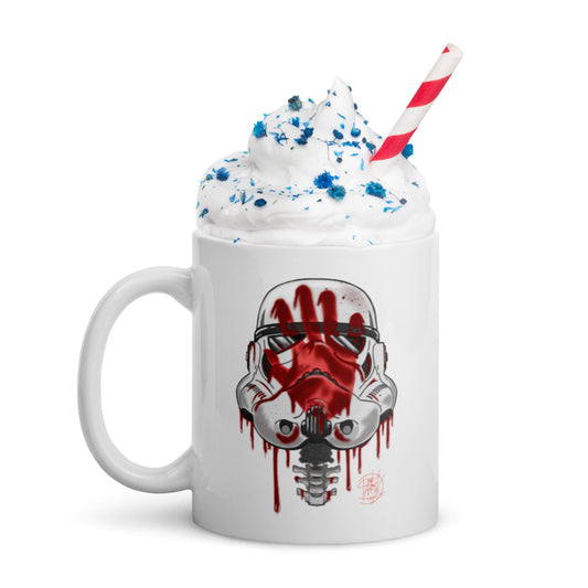 White glossy mug Dead Trooper Neck