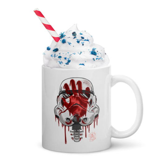 White glossy mug Dead Trooper Neck